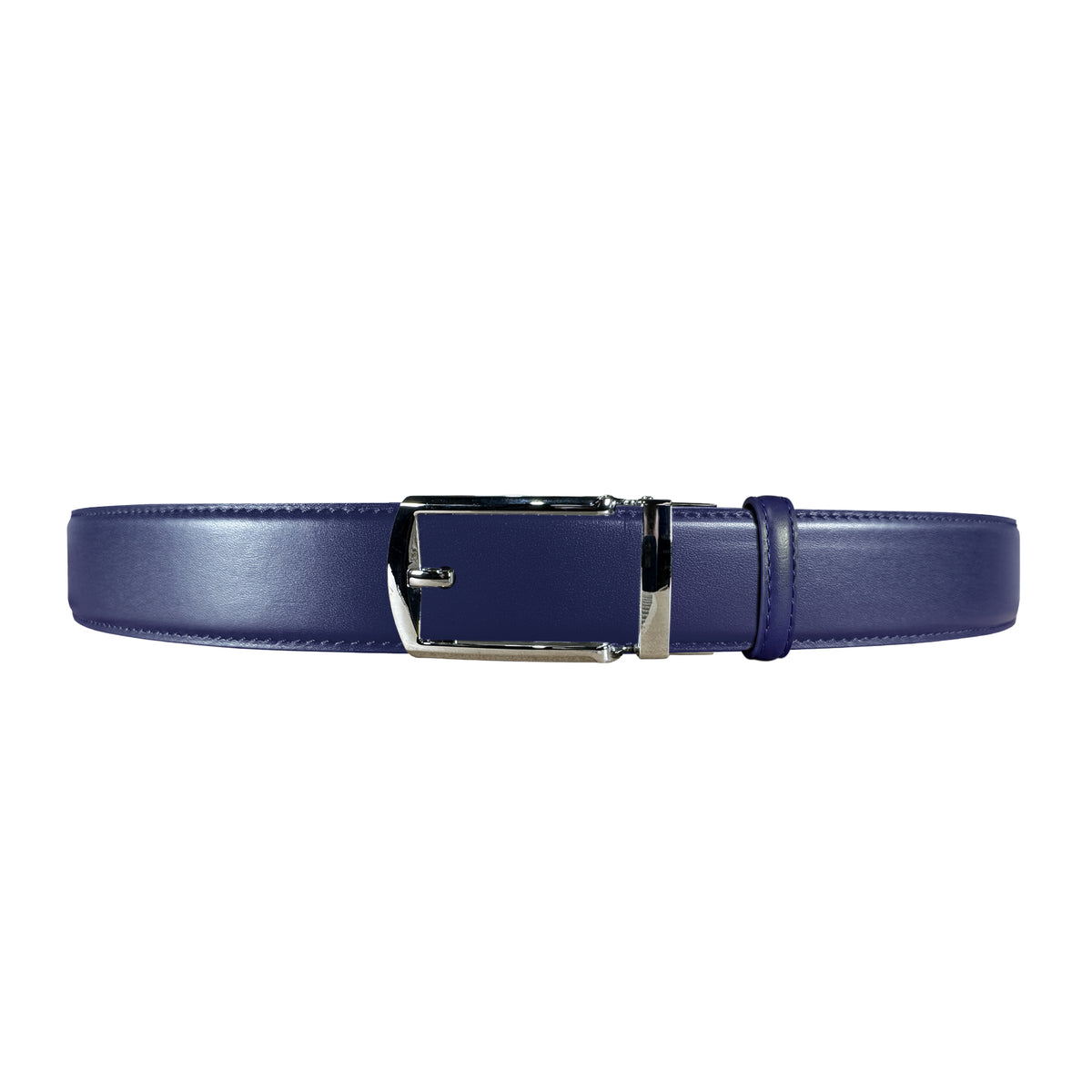 Men's Dark Navy Blue Belt - Nickel Brushed buckle